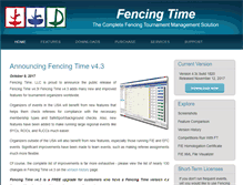 Tablet Screenshot of fencingtime.com
